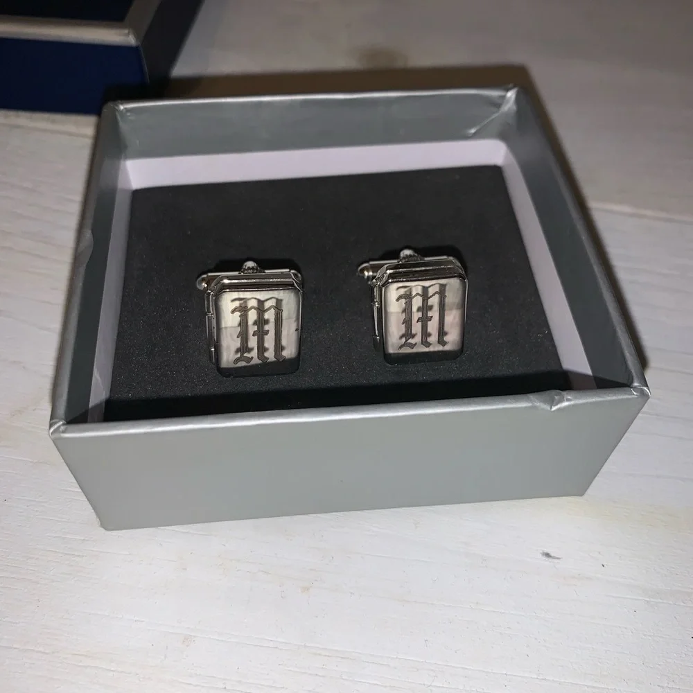 Brand New Men's Cuff Links Monogram M. Custom made by Things Remembered